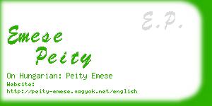 emese peity business card